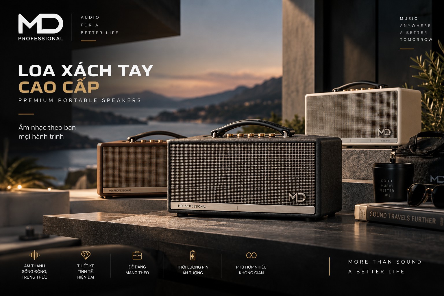 Loa xách tay cao cấp MD professional chính hãng
